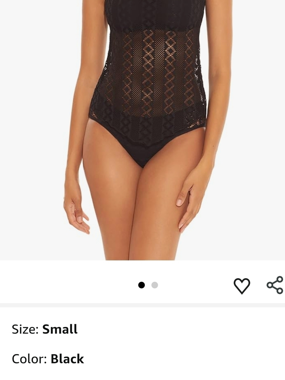 Becca Black Crochet Hankerchief Swim Tankini Top Tank Small New NWT Festival